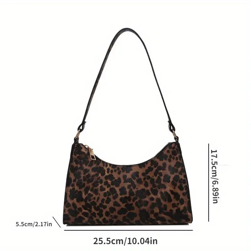 Valentyna - Torba na ramię w stylu francuskim z wzorem w panterę