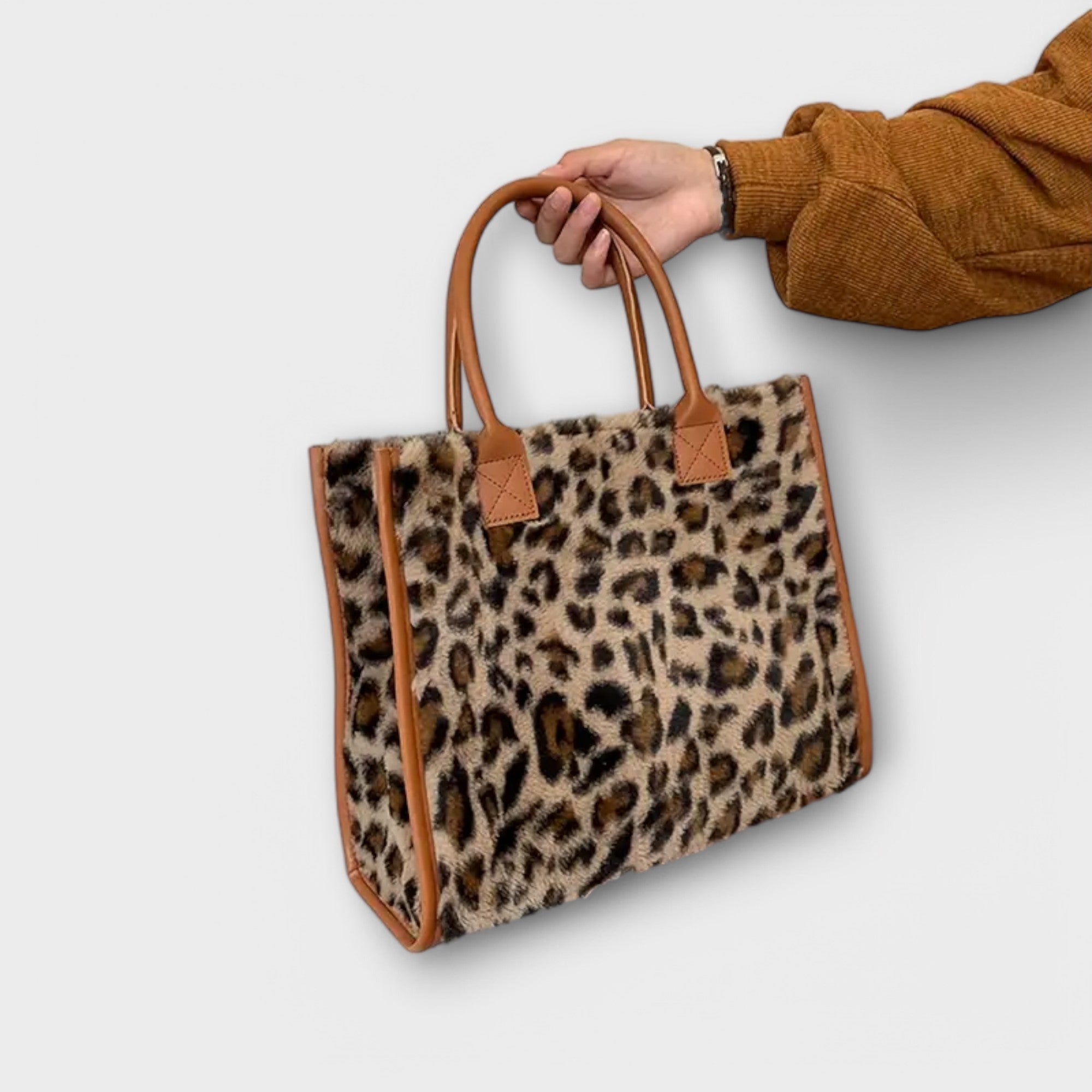 Valentyna - Elegancka torba z leoparda z pluszu