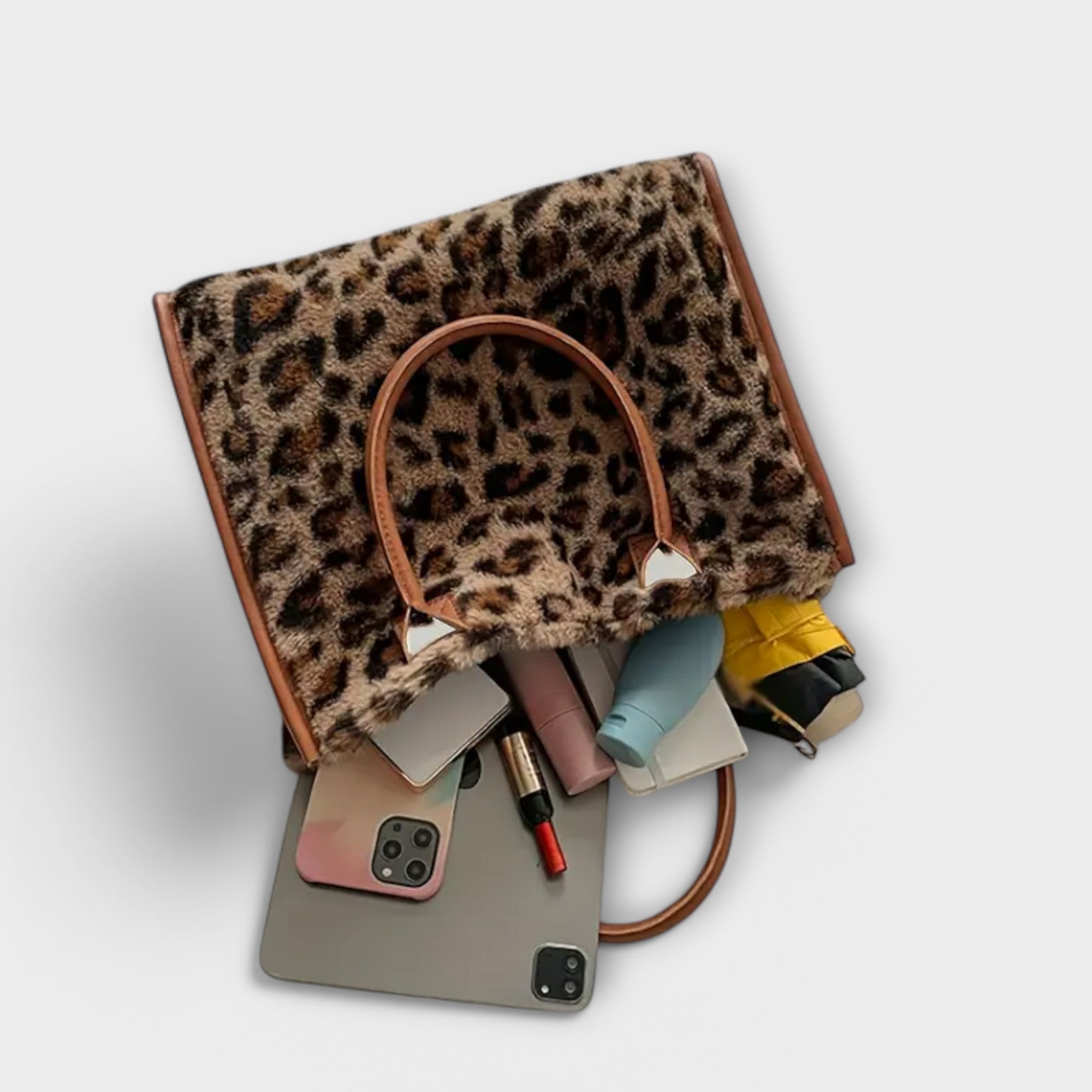 Valentyna - Elegancka torba z leoparda z pluszu
